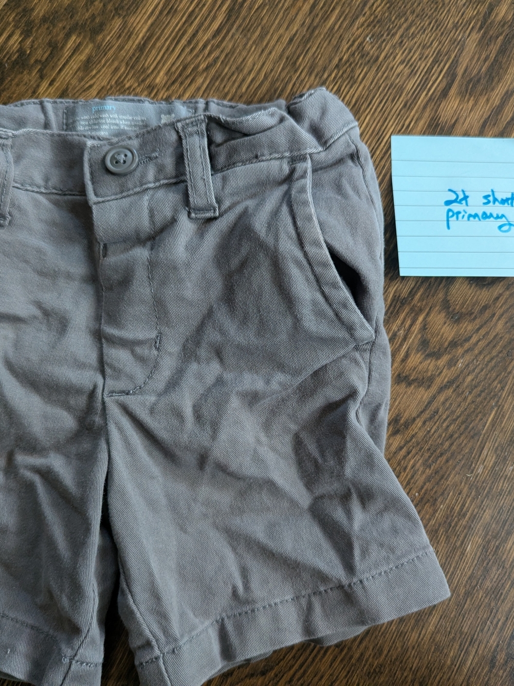 Primary Slate Gray Chino Shorts, size 2, good condition
